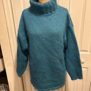 Vintage Esprit Mohair blend mock turtleneck sweater-blue.  Size M- NWOT